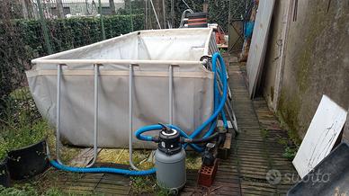 PISCINA 2X4 X 1,2 mt con pompa e filtro a sabbia
