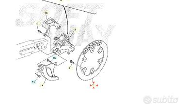 Disco freno posteriore Yamaha YZ125LC 5dh2582w0000