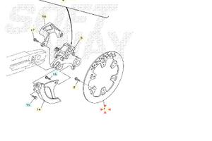 Disco freno posteriore Yamaha YZ125LC 5dh2582w0000