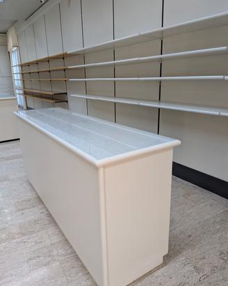 Banco Cassa/Espositore da negozio laccato bianco 