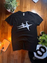 Roly T-shirt Y2K nera con stampa stelle blu - Tagl