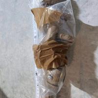 Bastone per tenda in legno con terminali tondi