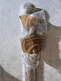 Bastone per tenda in legno con terminali tondi