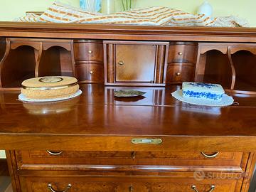 Trittico in radica con ribaltina e marmo