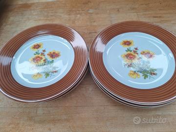 6 piatti frutta vintage