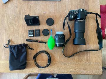 Nikon d3100 + obiettivi: 18-55, 55-200