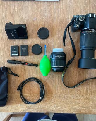 Nikon d3100 + obiettivi: 18-55, 55-200