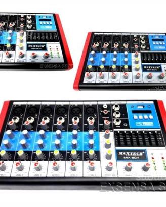 Mixer audio 4ch 6ch 8ch equalizzatore DJ