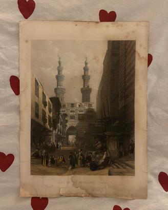 Stampe antiche da collezione - Cairo e Oxford 1850