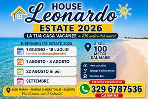 House Leonardo a Lido Marini spiaggia
