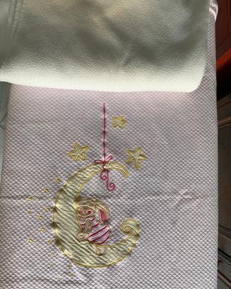 Set copertine neonato cotone e microfibra