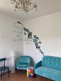 2 poltrone +divanetto verde Tiffany