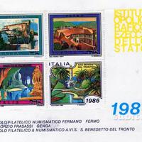 Foglietto speciale 1986 circolo filat. fermano