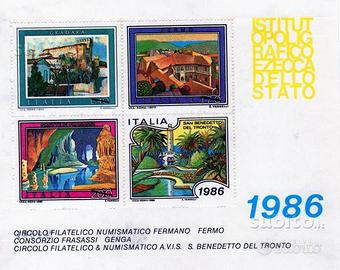 Foglietto speciale 1986 circolo filat. fermano