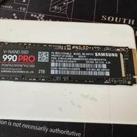 SSD Samsung 990 Pro M.2 2Tb NVMe PCIe 4.0 5 Mesi!!