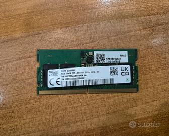 So-dimm DDR5 8gb SK Hynix per notebook
