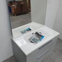 Mobile da bagno sospeso a muro Grigio chiaro