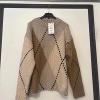 pullover maglia rombi