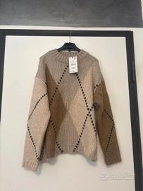 pullover maglia rombi