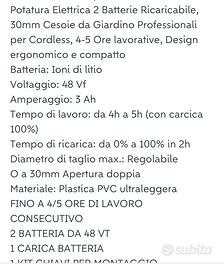 Forbice da potatura ricaricabile