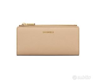 Coccinelle portafoglio pelle con logo NUOVO 