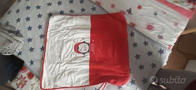 Coperta ciniglia carrozzina con pinguino