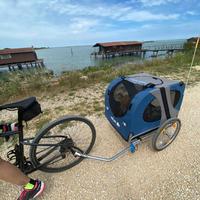 Carrello rimorchio da bici per cane