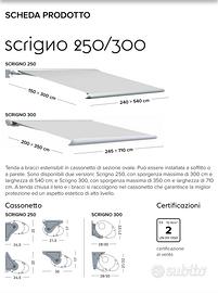 Tenda elettrica con telecomando Gibus Scrigno