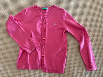 BENETTON - Cardigan rosa bambina XXS