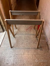 Coppia cavalletti IKEA in legno per scrivania 