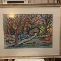 Quadro dipinto a mano con cornice