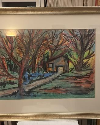 Quadro dipinto a mano con cornice