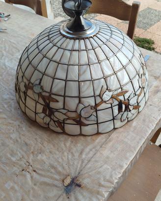 lampadario finto madre perla 