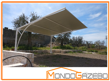 Carport 10x5 box 4 auto copertura in PVC su misura