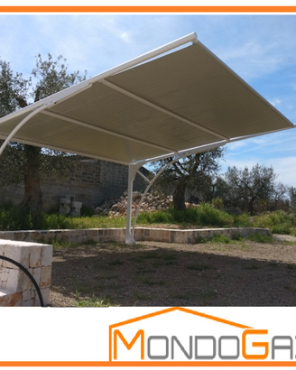 Carport 10x5 box 4 auto copertura in PVC su misura