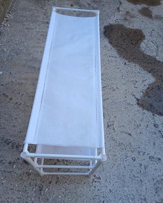 scarpiera in metallo e tessuto 