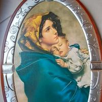 Quadro sacro stile classico Madonna e Bambino