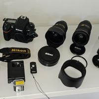 Nikon D810 + 16/24 + 24/70 + 70/200 ed accessori