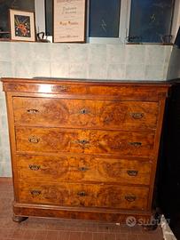 Comò antico radica di noce primi ‘900