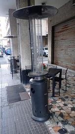 Stufa Fungo da esterno riscaldante con fiamma.