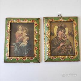 Coppia di Quadretti Vintage Sacri