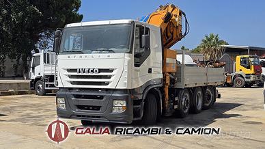 Iveco Stralis 480 4 assi cassone fisso + gru Effer