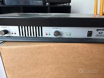 Amplificatore gemnini x2 e  due casse gemnini 300w