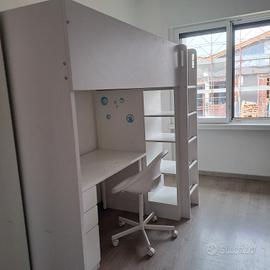 letto soppalco   ikea stuva completo con scrivania