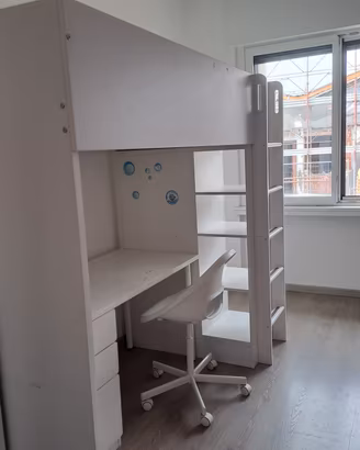 letto soppalco   ikea stuva completo con scrivania