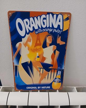 Arte Murale retrò in Alluminio Orangina