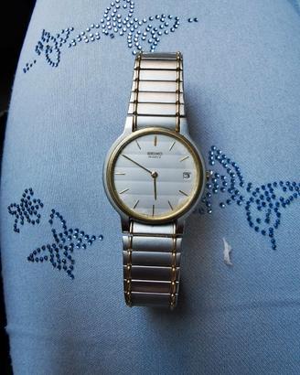 orologio seiko quartz con pezzi in oro