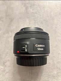 Obiettivo CANON 50 mm fisso + borsa macchina