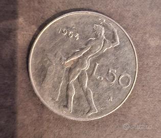 Monete L.50 DEL 1964
