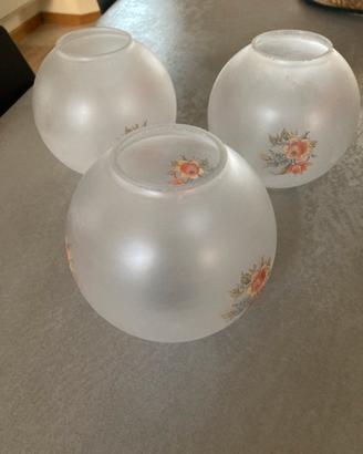 Set di3 paralumi in vetro